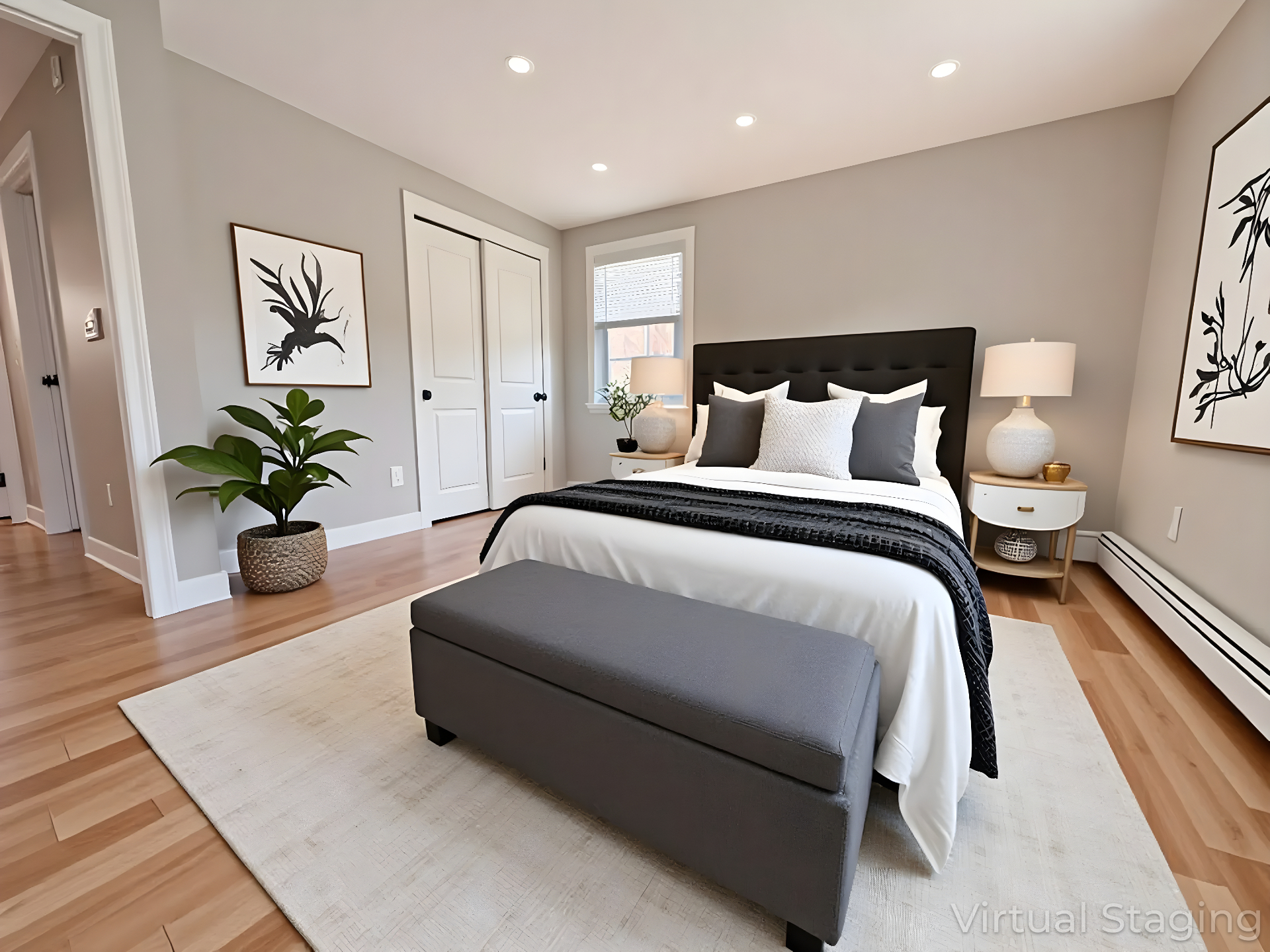 Stonehenge Apartments — staged bedroom