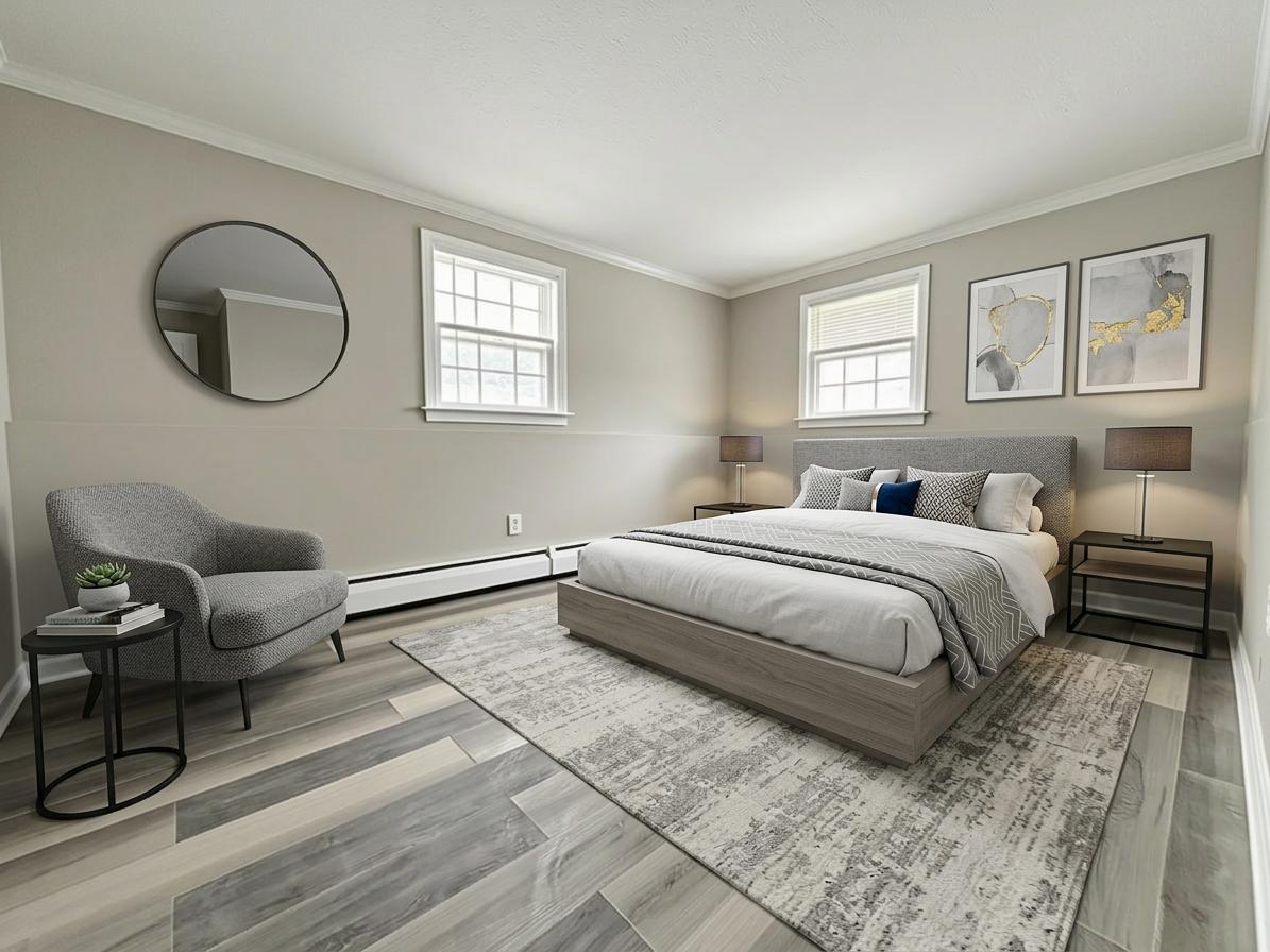 Rosewood Apartments — staged bedroom