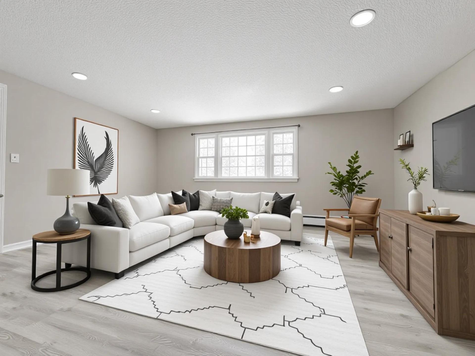 Rosewood Apartments — staged living room