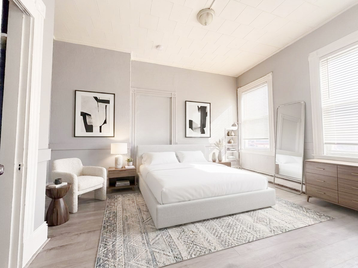 42 East Broadway — staged bedroom